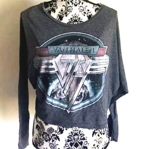 Gray Van Halen Graphic Long Sleeve